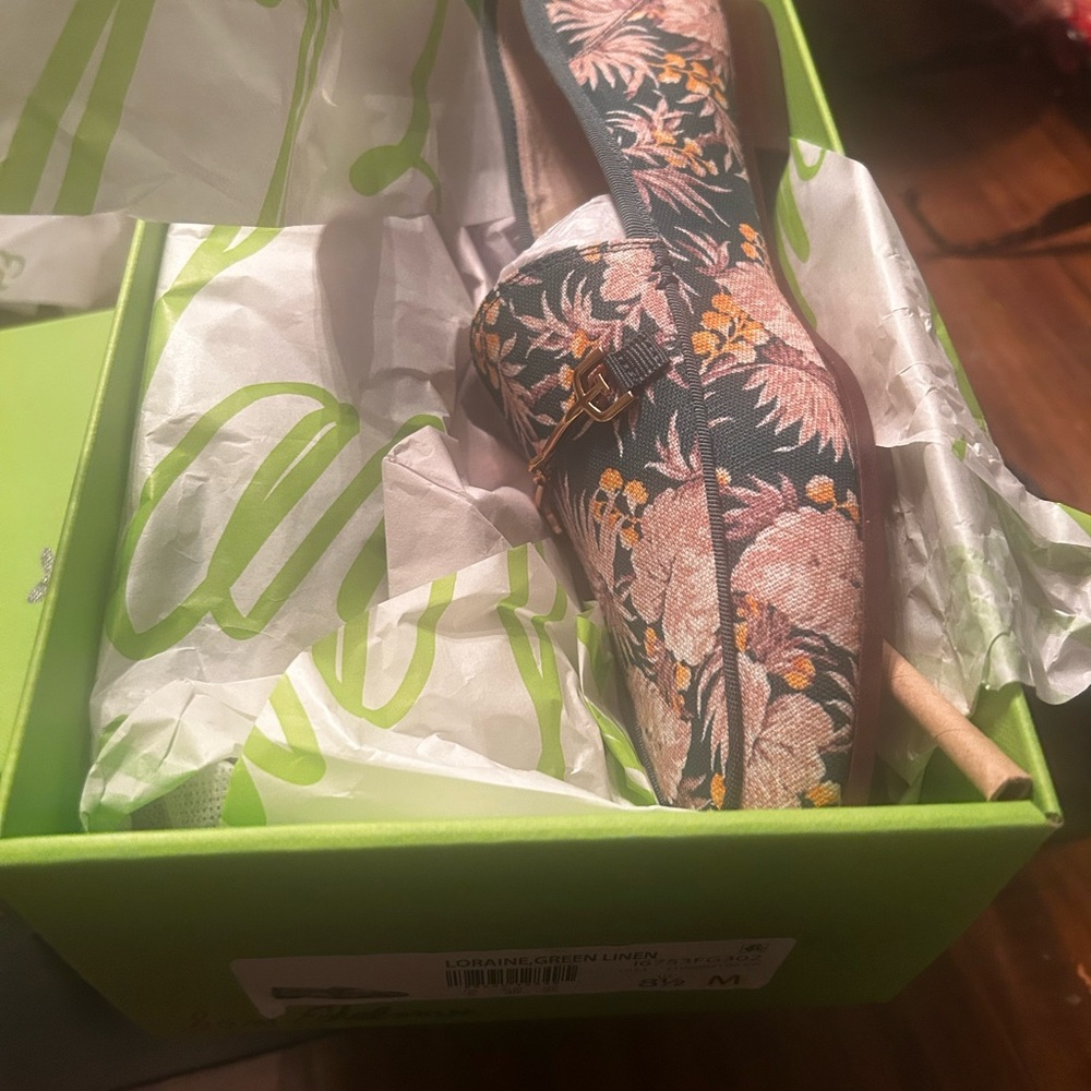 Sam Edelman Green Linen Loafers